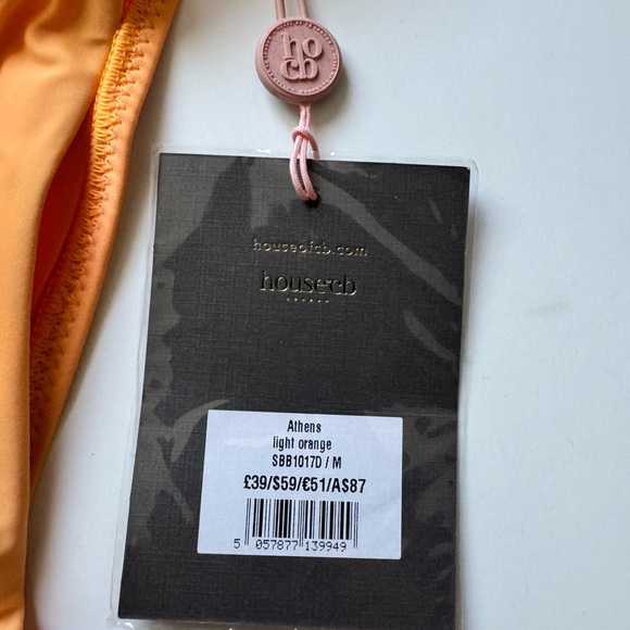 House of CB Bikini Bottoms  Athens Light Orange Medium - Picture 3 of 3